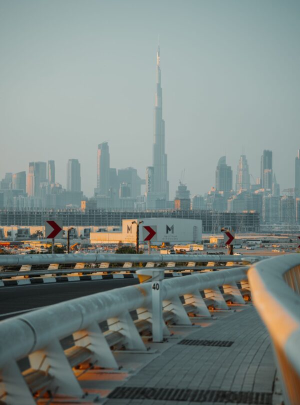 Dubai skyline and desert