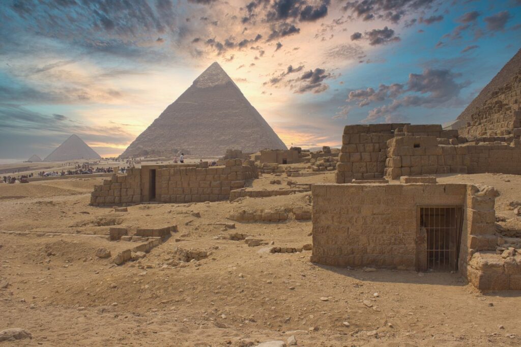 Egypt pyramids and Nile